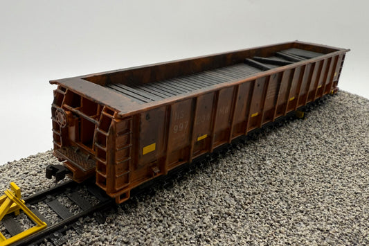 HO FREIGHT CAR ~ Norfolk Southern M-271 Tie Gondola - PAINTED