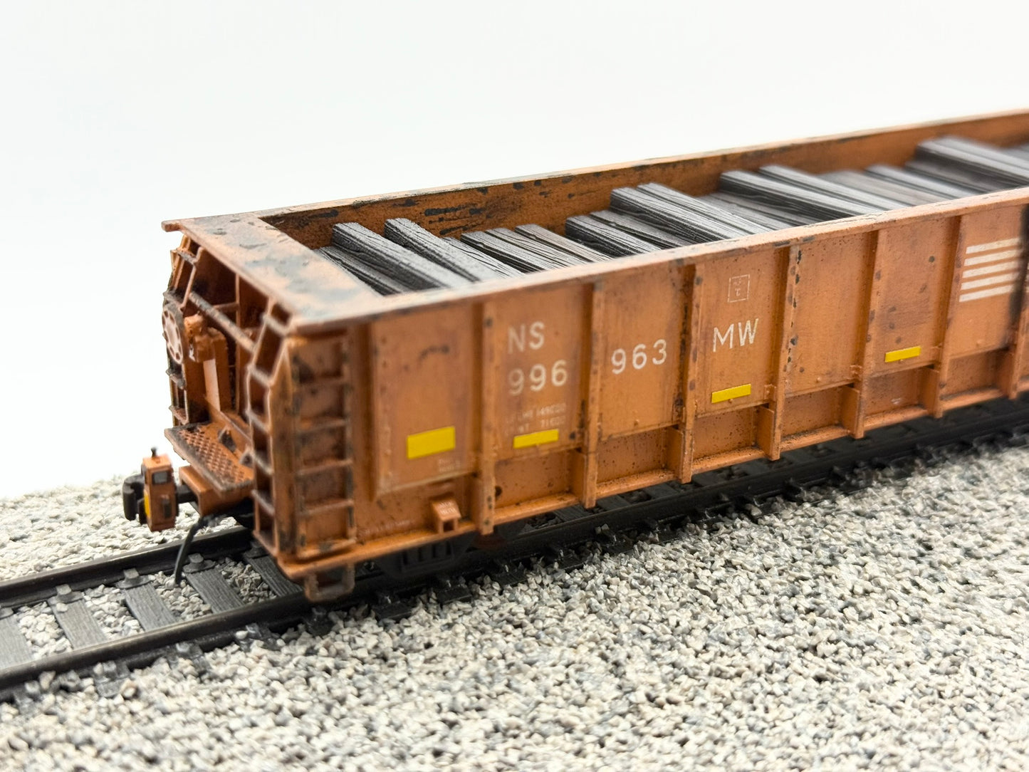 HO FREIGHT CAR ~ Norfolk Southern M-271 Tie Gondola - Undecorated 3D Resin Kit
