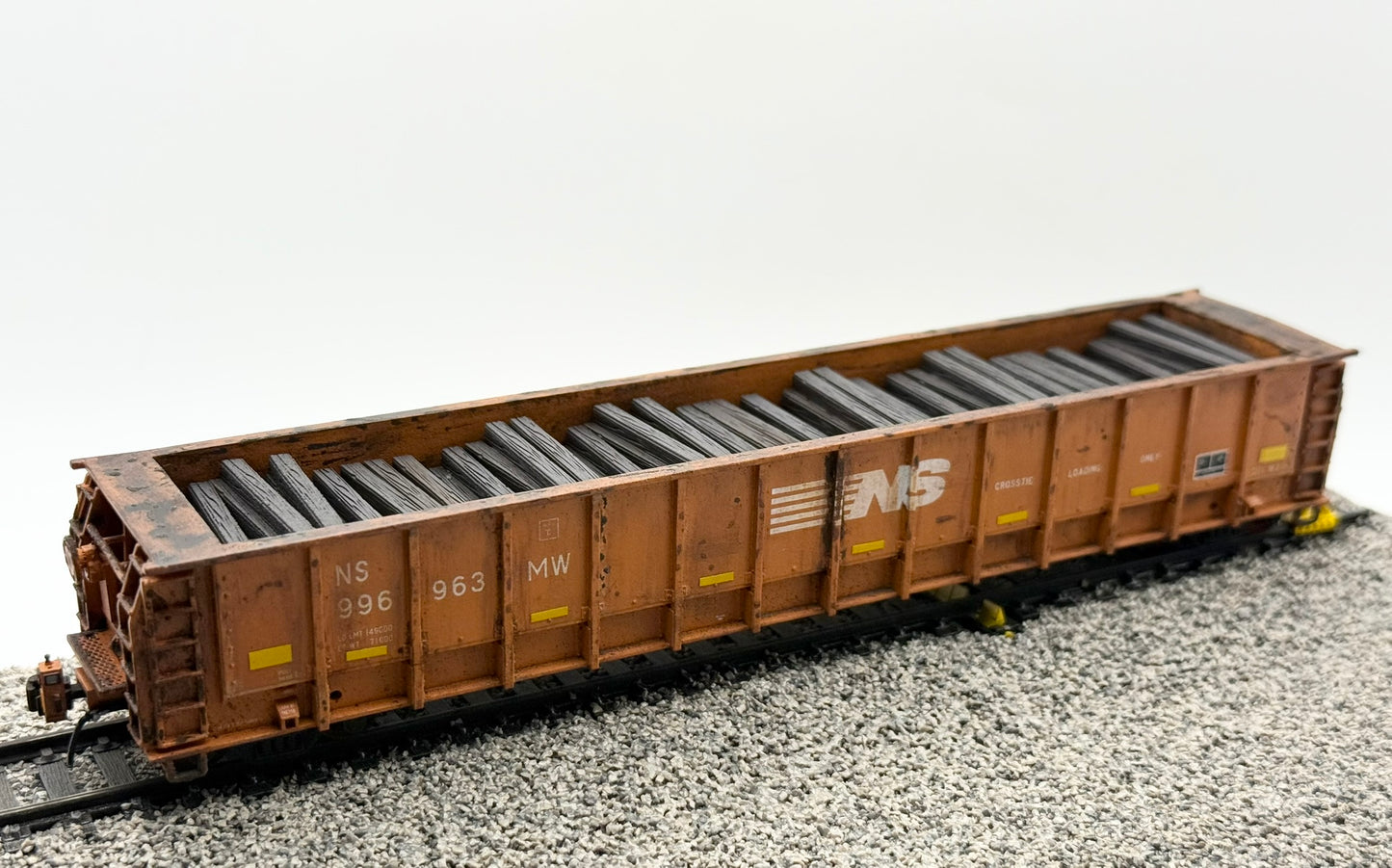 HO FREIGHT CAR ~ Norfolk Southern M-271 Tie Gondola - Undecorated 3D Resin Kit