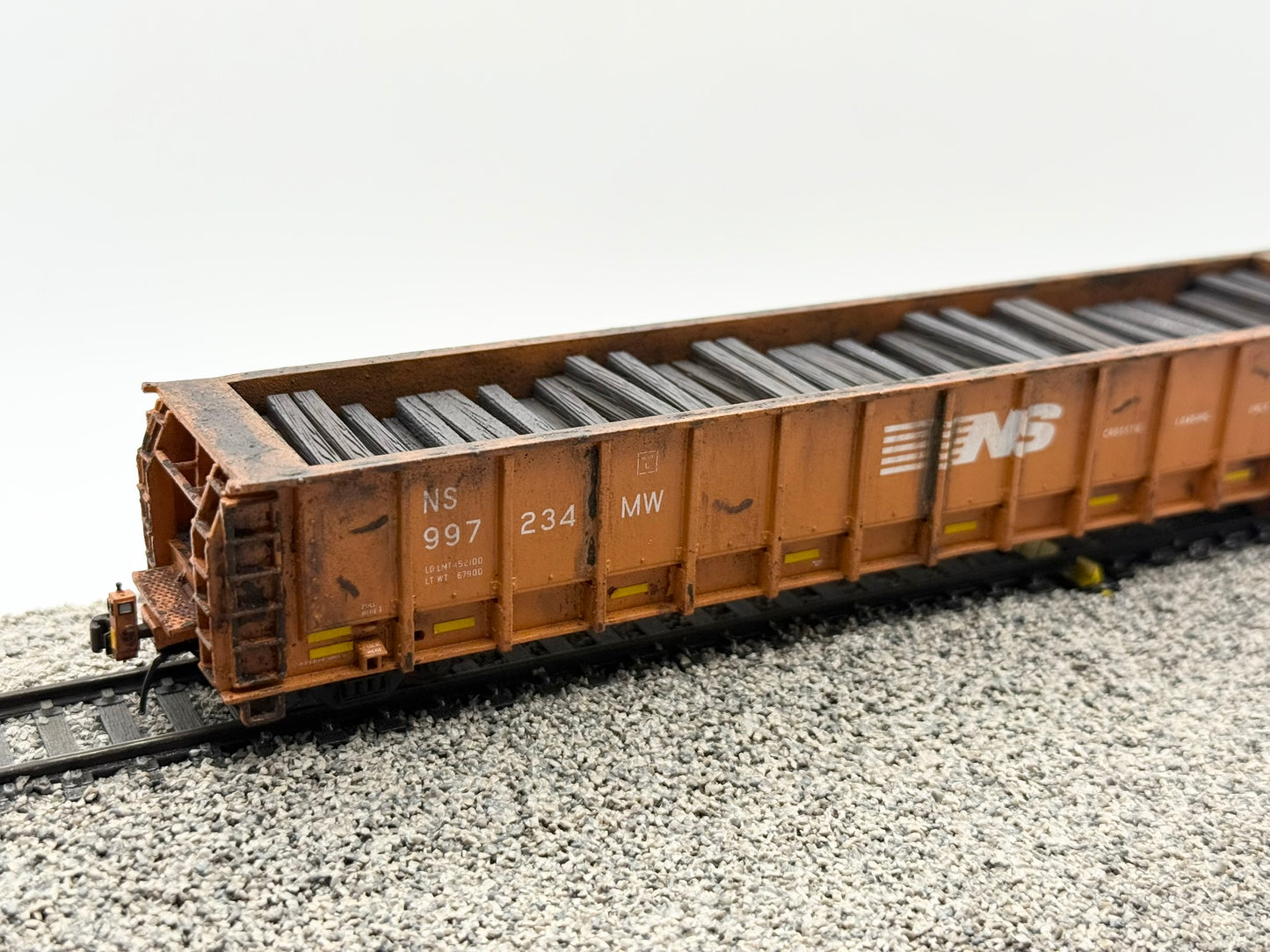 HO FREIGHT CAR ~ Norfolk Southern M-271 Tie Gondola - Undecorated 3D Resin Kit