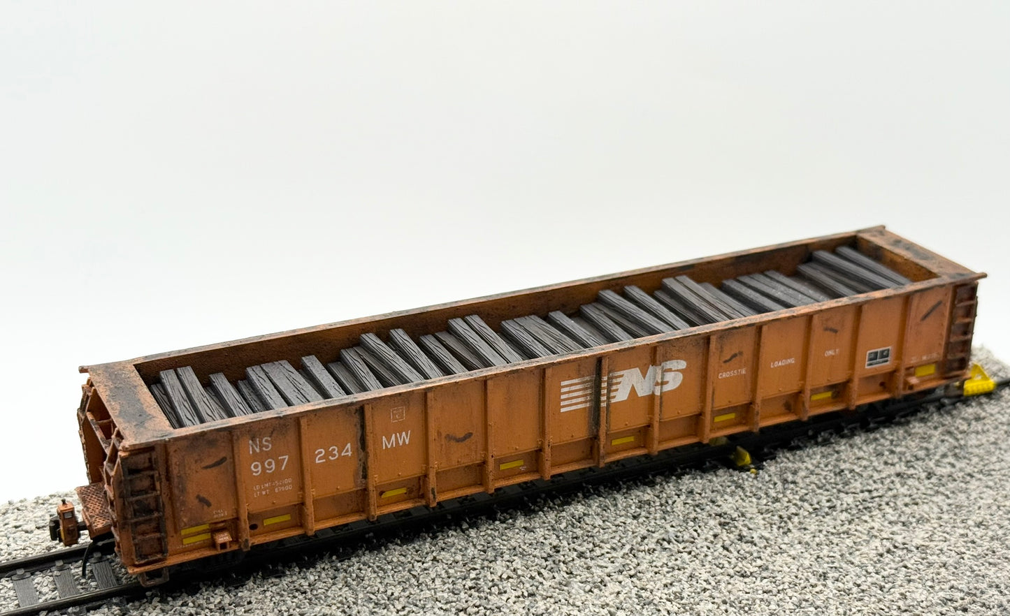 HO FREIGHT CAR ~ Norfolk Southern M-271 Tie Gondola - Undecorated 3D Resin Kit
