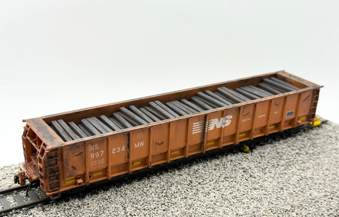HO FREIGHT CAR ~ Norfolk Southern M-271 Tie Gondola - Undecorated 3D Resin Kit