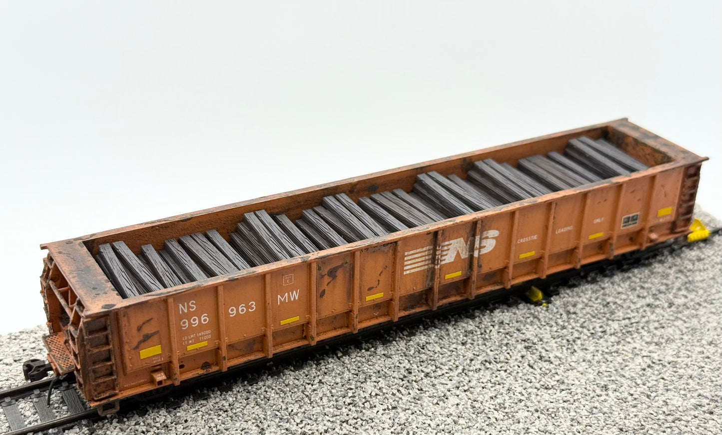 HO FREIGHT CAR ~ Norfolk Southern M-271 Tie Gondola - Undecorated 3D Resin Kit