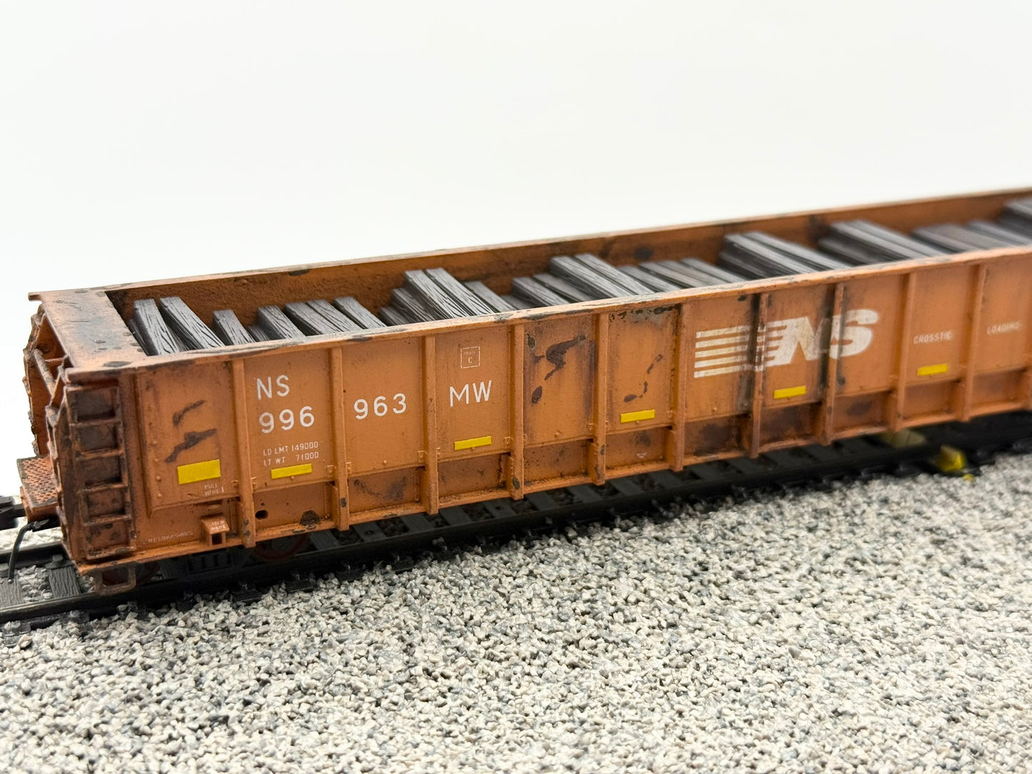 HO FREIGHT CAR ~ Norfolk Southern M-271 Tie Gondola - Undecorated 3D Resin Kit