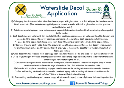 Maintenance of Way Decals