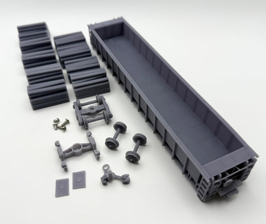 HO FREIGHT CAR ~ Norfolk Southern M-272 Tie Gondola - Undecorated 3D Resin Kit