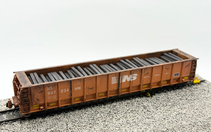 HO FREIGHT CAR ~ Norfolk Southern M-271 Tie Gondola - Undecorated 3D Resin Kit