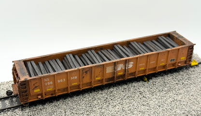 HO FREIGHT CAR ~ Norfolk Southern M-271 Tie Gondola - Undecorated 3D Resin Kit