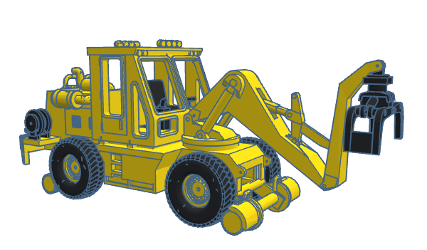 HO Swingmaster ~ Wide Cab ~ Undecorated 3D Resin Kit