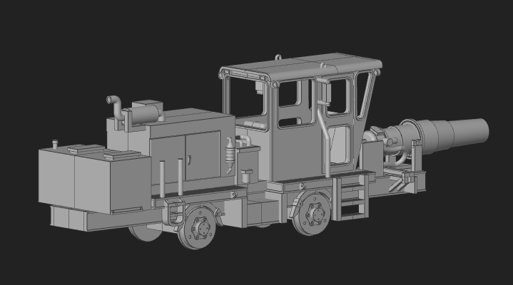 HO Jet Snow Blower ~ Undecorated 3D Resin Kit