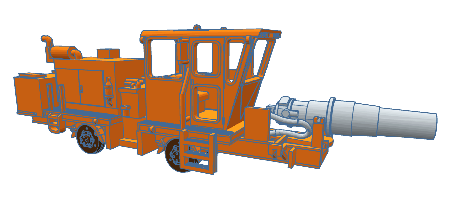 HO Jet Snow Blower ~ Undecorated 3D Resin Kit