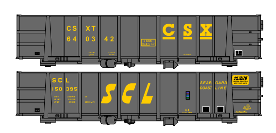 HO G1 Phosphate Gondola - Undecorated 3D Printed Resin Kit - CSX, Seaboard Coast Line, Family Lines